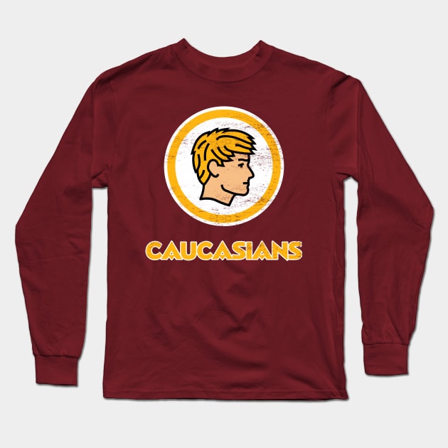 Caucasians - Funny American Football Long Sleeve T-Shirt by TwistedCharm